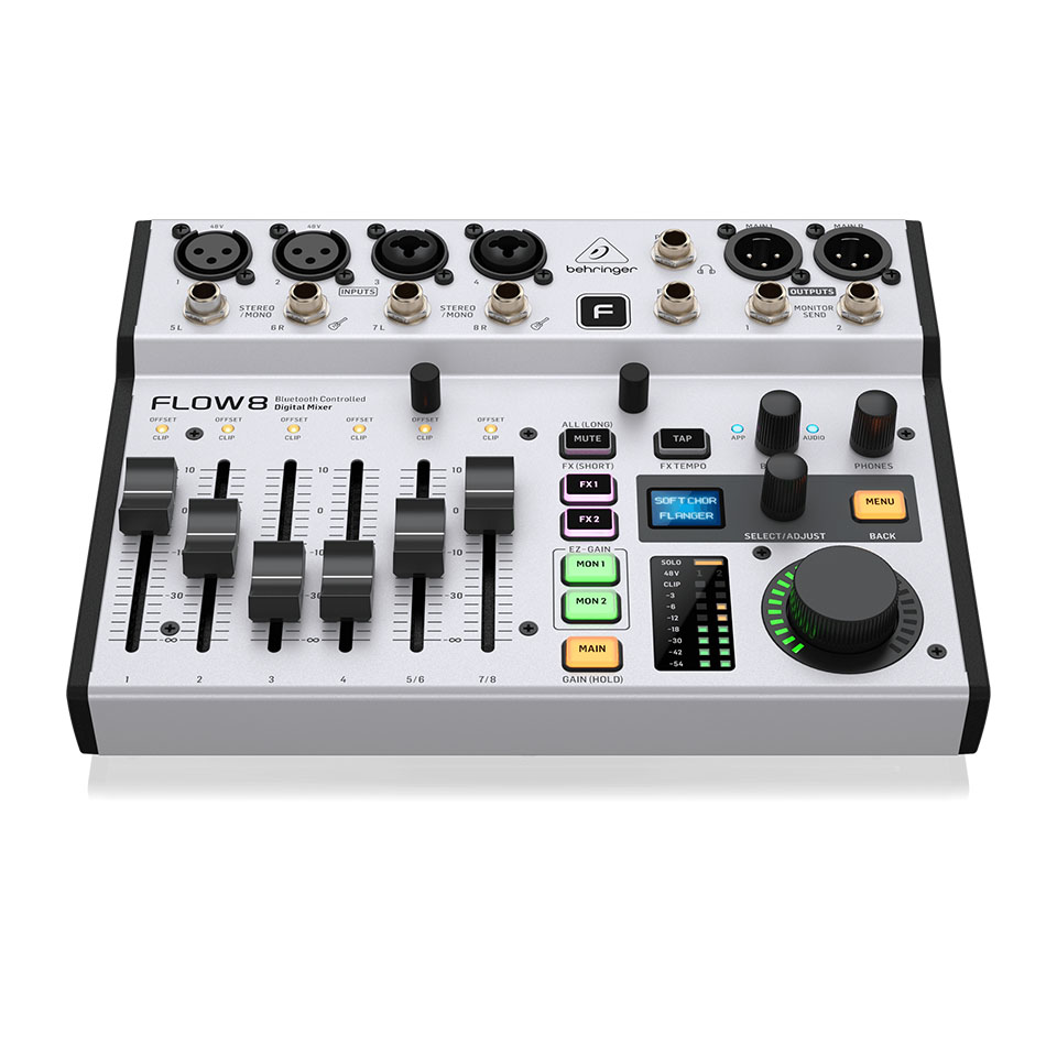 fow 8 digital mixer 8 in 2 FX USB audio behringer, mixer số Behringer